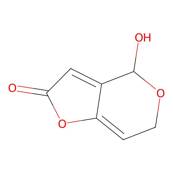 2D Structure of (4R)-4-hydroxy-4,6-dihydrofuro[3,2-c]pyran-2-one