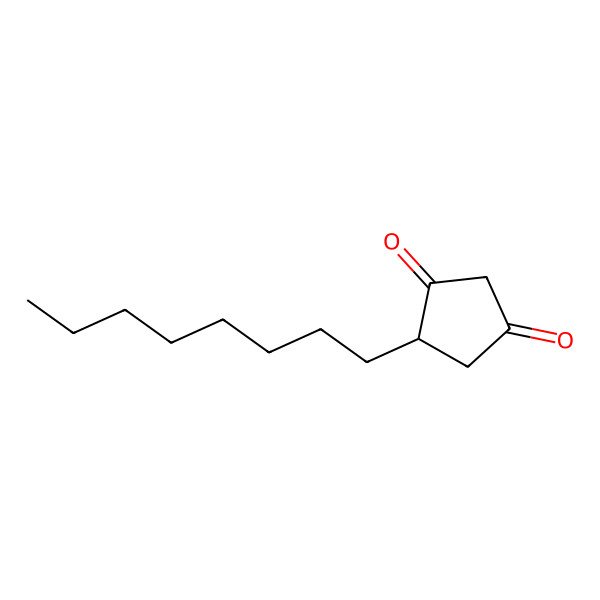 2D Structure of (4R)-4-octylcyclopentane-1,3-dione