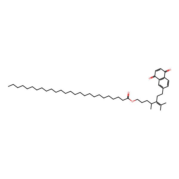2D Structure of [(4R)-5-[2-(5,8-dioxonaphthalen-2-yl)ethyl]-4,6-dimethylhept-5-enyl] hexacosanoate