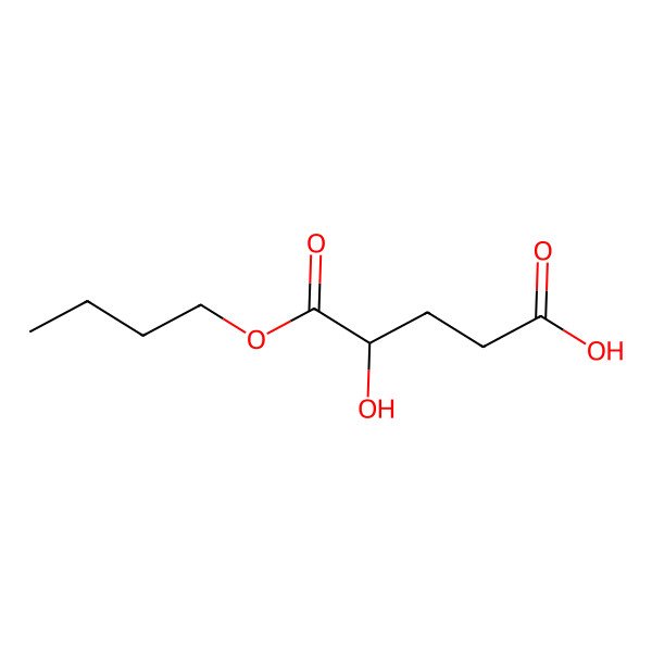 2D Structure of (4R)-5-butoxy-4-hydroxy-5-oxopentanoic acid
