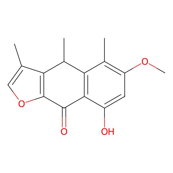 2D Structure of (4R)-8-hydroxy-6-methoxy-3,4,5-trimethyl-4H-benzo[f][1]benzofuran-9-one