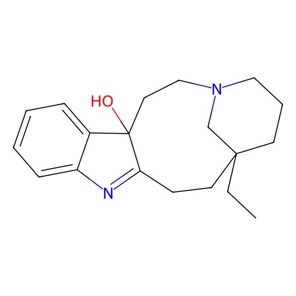 2D Structure of (4R,15S)-15-ethyl-1,11-diazatetracyclo[13.3.1.04,12.05,10]nonadeca-5,7,9,11-tetraen-4-ol