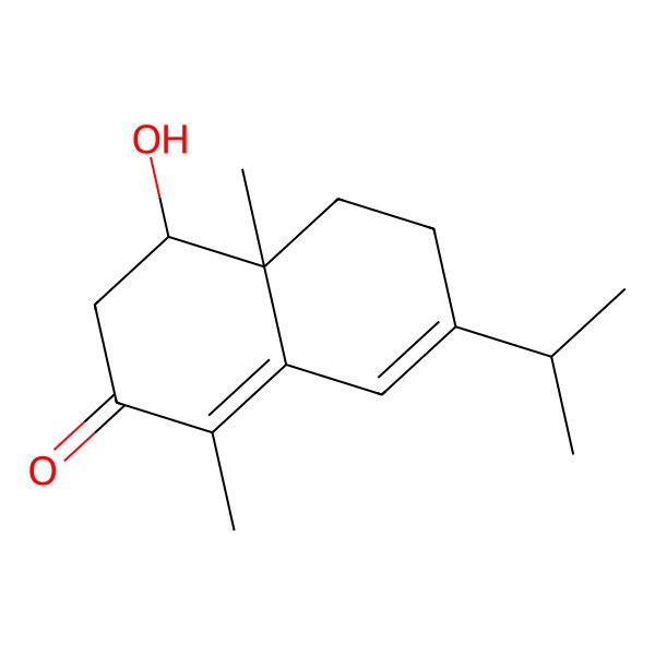 2D Structure of (4R,4aR)-4-hydroxy-1,4a-dimethyl-7-propan-2-yl-3,4,5,6-tetrahydronaphthalen-2-one