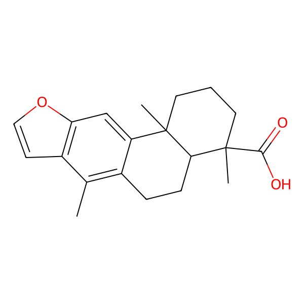 2D Structure of (4R,4aR,11bS)-4,7,11b-trimethyl-1,2,3,4a,5,6-hexahydronaphtho[2,1-f][1]benzofuran-4-carboxylic acid