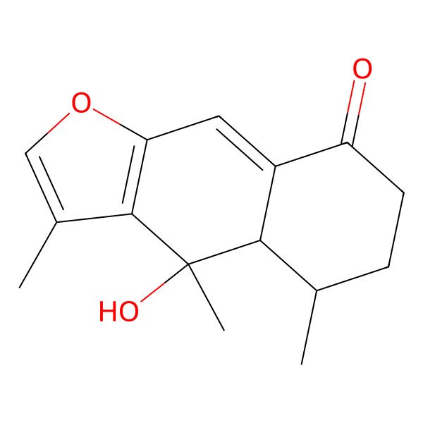 2D Structure of (4R,4aR,5S)-4-hydroxy-3,4,5-trimethyl-4a,5,6,7-tetrahydrobenzo[f][1]benzofuran-8-one