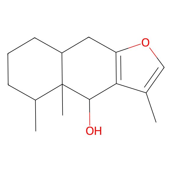 2D Structure of (4R,4aR,5S,8aR)-3,4a,5-trimethyl-5,6,7,8,8a,9-hexahydro-4H-benzo[f][1]benzofuran-4-ol