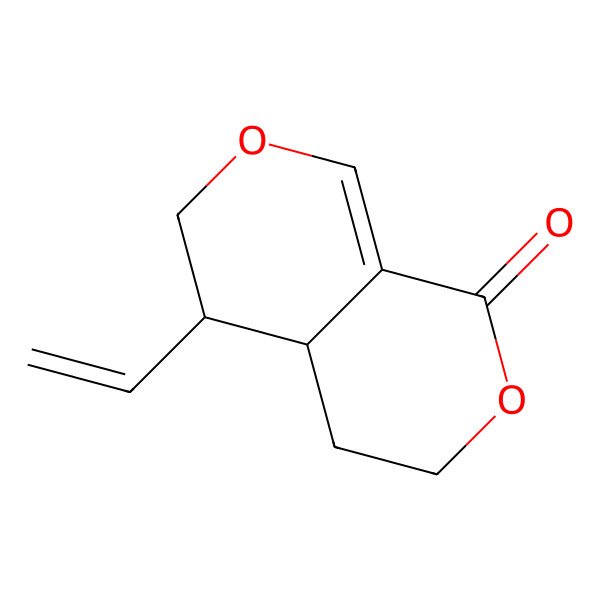 2D Structure of (4R,4aS)-4-ethenyl-4,4a,5,6-tetrahydro-3H-pyrano[3,4-c]pyran-8-one