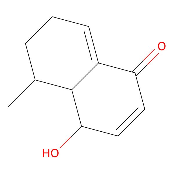 2D Structure of (4R,4aS,5R)-4-hydroxy-5-methyl-4a,5,6,7-tetrahydro-4H-naphthalen-1-one
