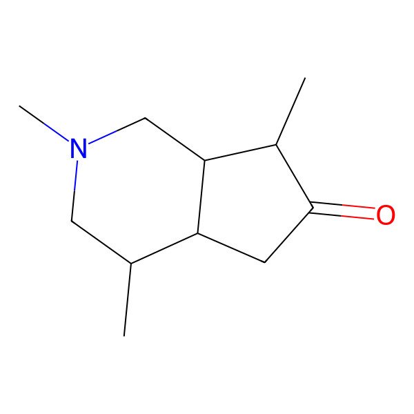 2D Structure of (4R,4aS,7R,7aR)-2,4,7-trimethyl-3,4,4a,5,7,7a-hexahydro-1H-cyclopenta[c]pyridin-6-one