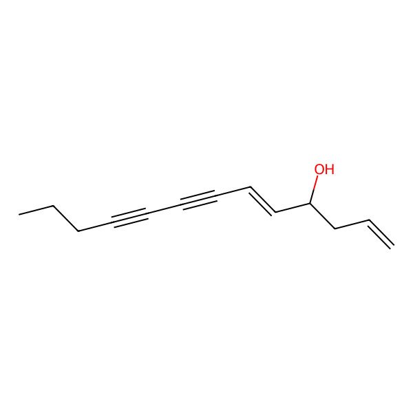 2D Structure of (4R,5E)-trideca-1,5-dien-7,9-diyn-4-ol