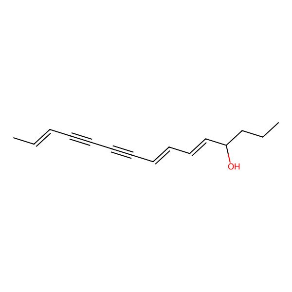 2D Structure of (4R,5E,7E,13E)-pentadeca-5,7,13-trien-9,11-diyn-4-ol 2D Structure of (4R,5E,7E,13E)-pentadeca-5,7,13-trien-9,11-diyn-4-ol