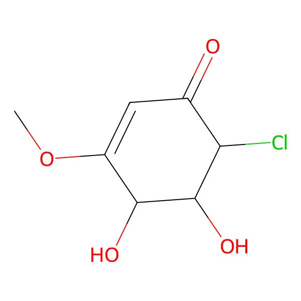 2D Structure of (4R,5R,6S)-6-chloro-4,5-dihydroxy-3-methoxycyclohex-2-en-1-one