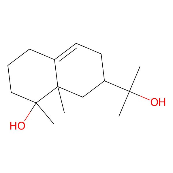 2D Structure of (4R,5R,7S)-eremophil-9-ene-4,11-diol