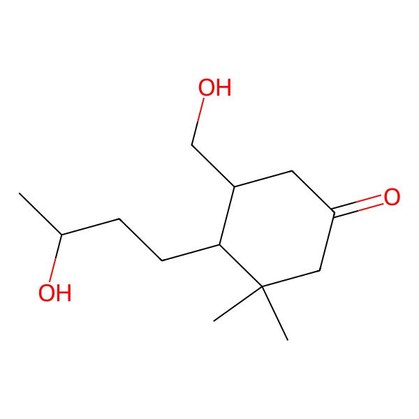 2D Structure of (4R,5S)-4-[(3R)-3-hydroxybutyl]-5-(hydroxymethyl)-3,3-dimethylcyclohexan-1-one