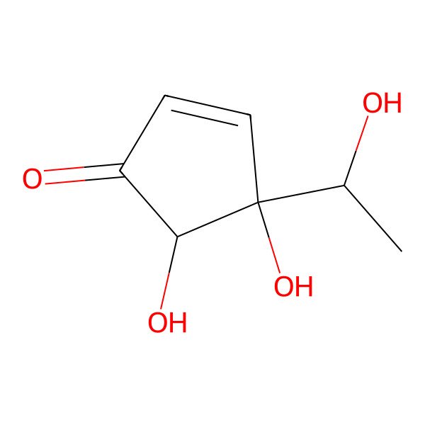 2D Structure of (4R,5S)-4,5-dihydroxy-4-[(1S)-1-hydroxyethyl]cyclopent-2-en-1-one