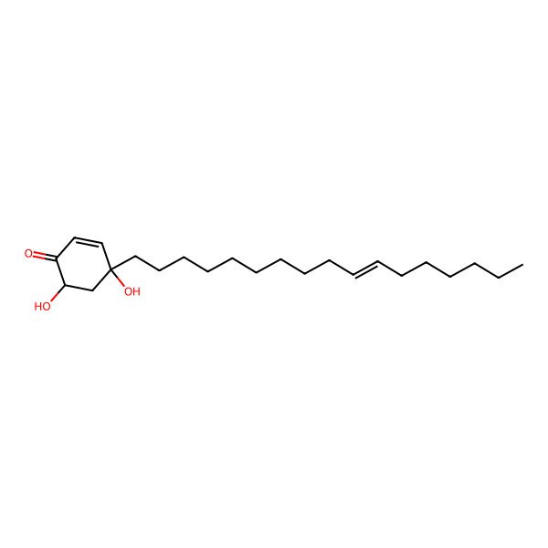 2D Structure of (4R,6S)-4-[(Z)-heptadec-10-enyl]-4,6-dihydroxycyclohex-2-en-1-one