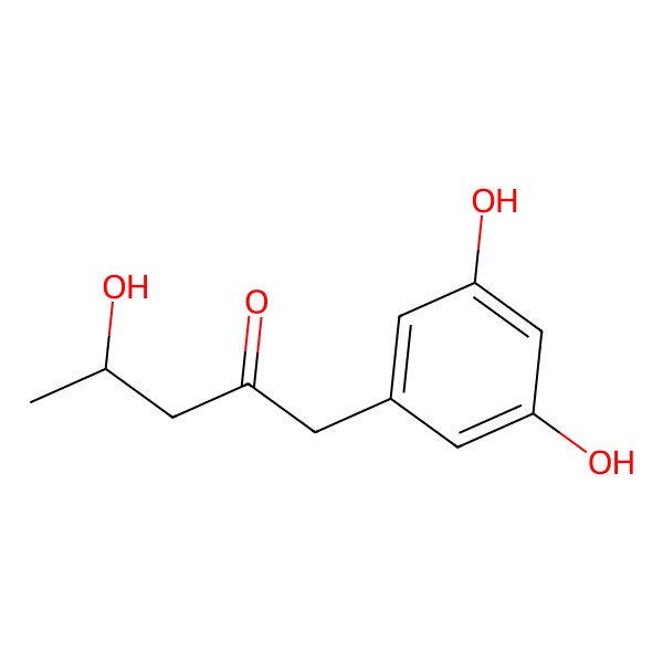 2D Structure of (4S)-1-(3,5-dihydroxyphenyl)-4-hydroxypentan-2-one