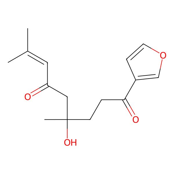 2D Structure of (4S)-1-(furan-3-yl)-4-hydroxy-4,8-dimethylnon-7-ene-1,6-dione