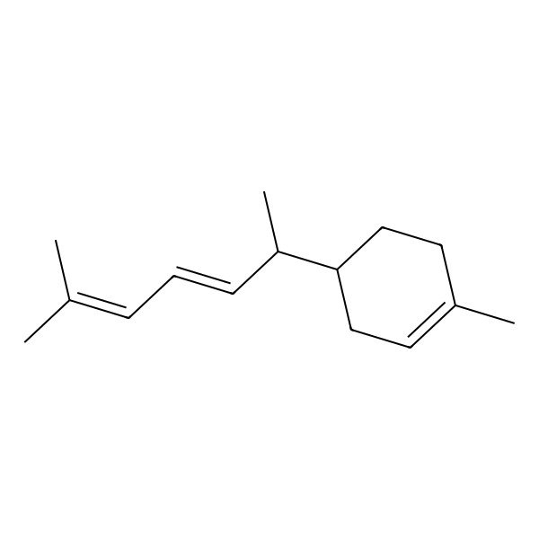 2D Structure of (4S)-1-methyl-4-[(2S,3E)-6-methylhepta-3,5-dien-2-yl]cyclohexene