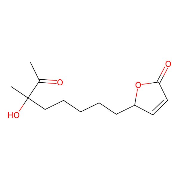 2D Structure of (4s)-10-Hydroxy-10-methyl-11-oxo-dodec-2-en-1,4-olide