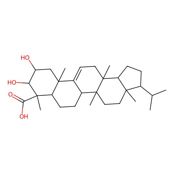 2D Structure of (4S)-2alpha,3beta-Dihydroxy-D