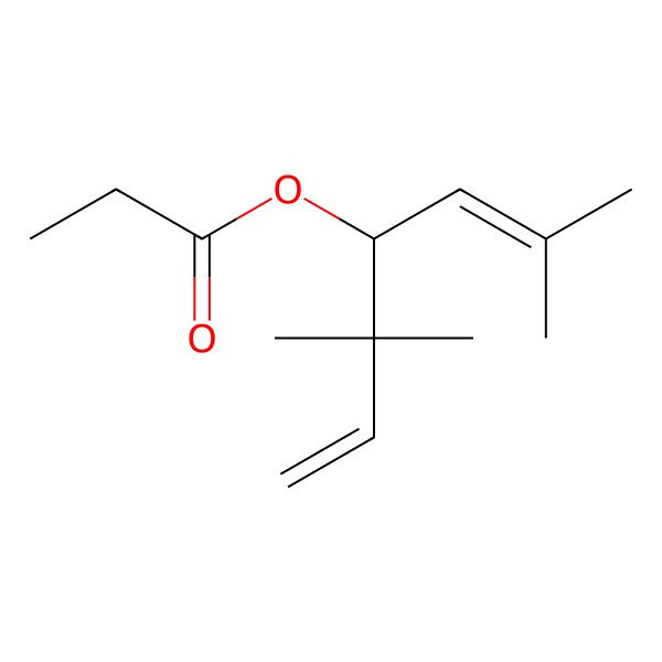 2D Structure of [(4S)-3,3,6-trimethylhepta-1,5-dien-4-yl] propanoate