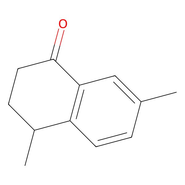 2D Structure of (4S)-3,4-Dihydro-4,7-dimethyl-1(2H)-naphthalenone