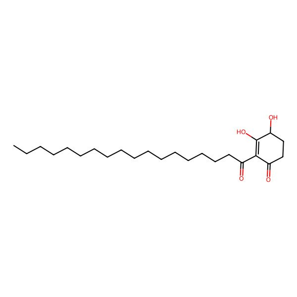 2D Structure of (4S)-3,4-dihydroxy-2-octadecanoylcyclohex-2-en-1-one