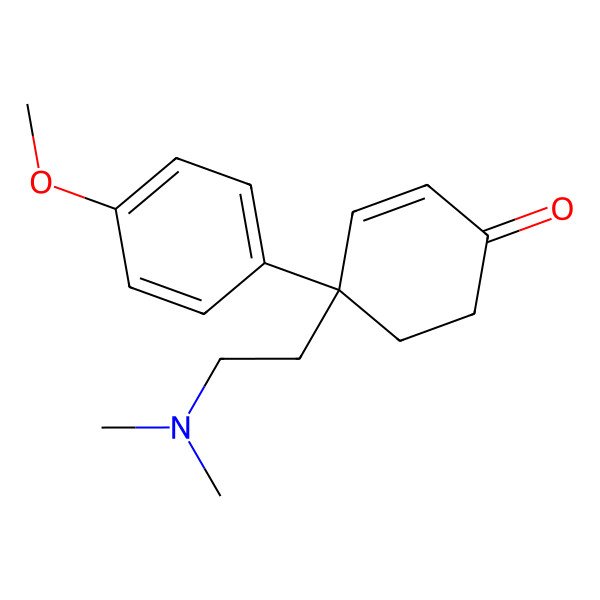 2D Structure of (4S)-4-[2-(dimethylamino)ethyl]-4-(4-methoxyphenyl)cyclohex-2-en-1-one