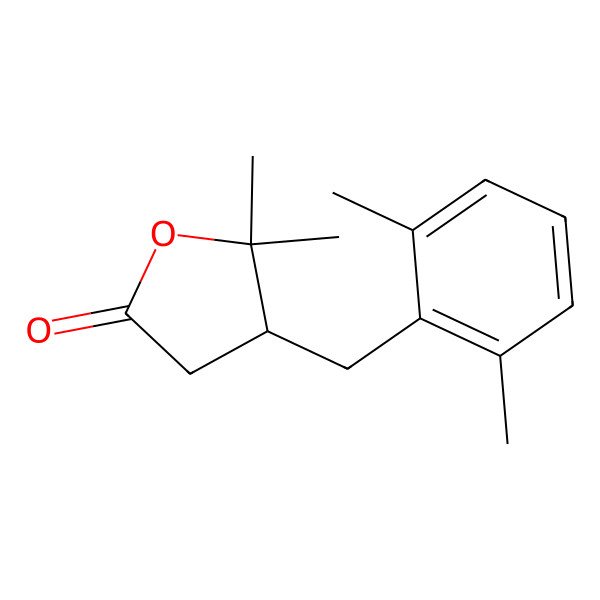 2D Structure of (4S)-4-[(2,6-dimethylphenyl)methyl]-5,5-dimethyloxolan-2-one