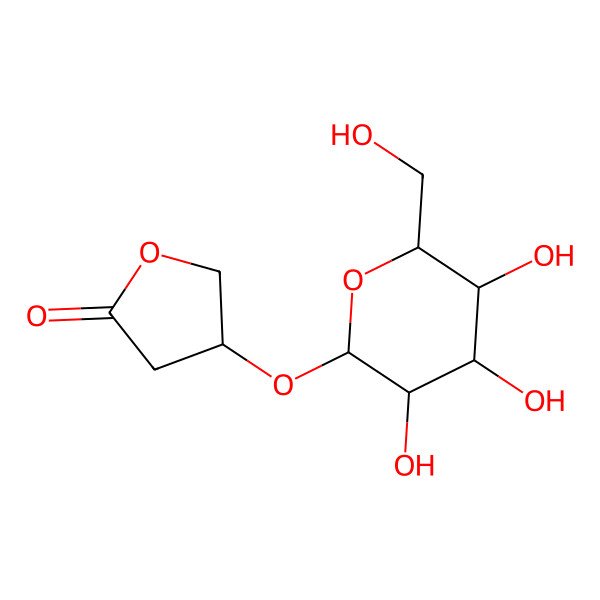 2D Structure of (4S)-4-[(2S,3S,4R,5R,6S)-3,4,5-trihydroxy-6-(hydroxymethyl)oxan-2-yl]oxyoxolan-2-one