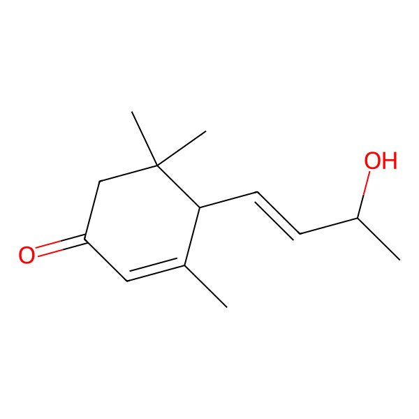 2D Structure of (4S)-4-[(E,3R)-3-hydroxybut-1-enyl]-3,5,5-trimethylcyclohex-2-en-1-one