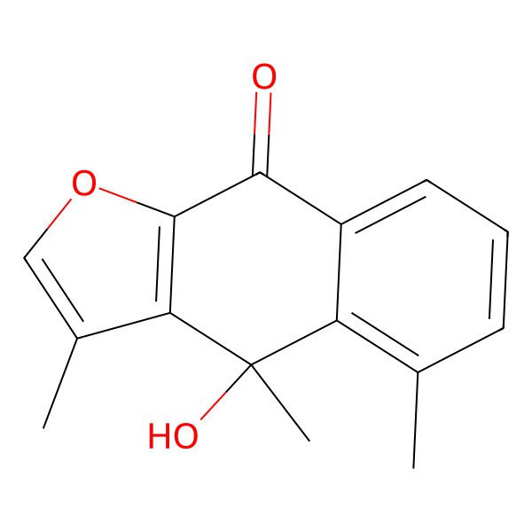 2D Structure of (4S)-4-hydroxy-3,4,5-trimethylbenzo[f][1]benzofuran-9-one