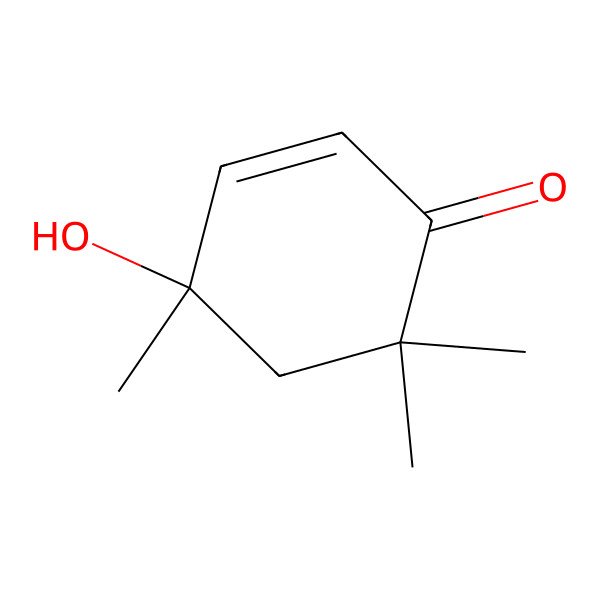 2D Structure of (4S)-4-hydroxy-4,6,6-trimethylcyclohex-2-en-1-one