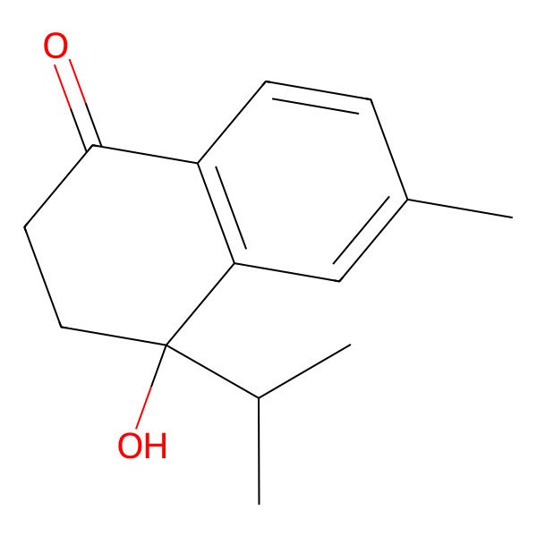 2D Structure of (4S)-4-hydroxy-6-methyl-4-propan-2-yl-2,3-dihydronaphthalen-1-one