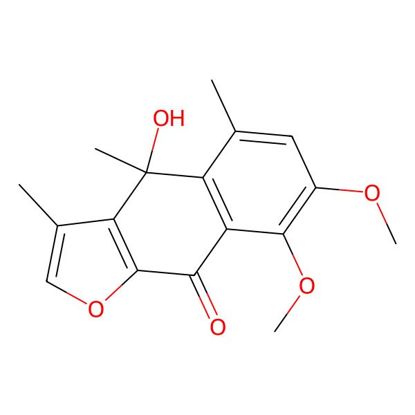2D Structure of (4S)-4-hydroxy-7,8-dimethoxy-3,4,5-trimethylbenzo[f][1]benzofuran-9-one