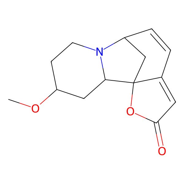 2D Structure of (4S)-4-methoxy-14-oxa-7-azatetracyclo[6.6.1.01,11.02,7]pentadeca-9,11-dien-13-one