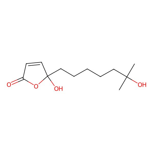 2D Structure of (4s)-4,10-Dihydroxy-10-methyl-undec-2-en-1,4-olide