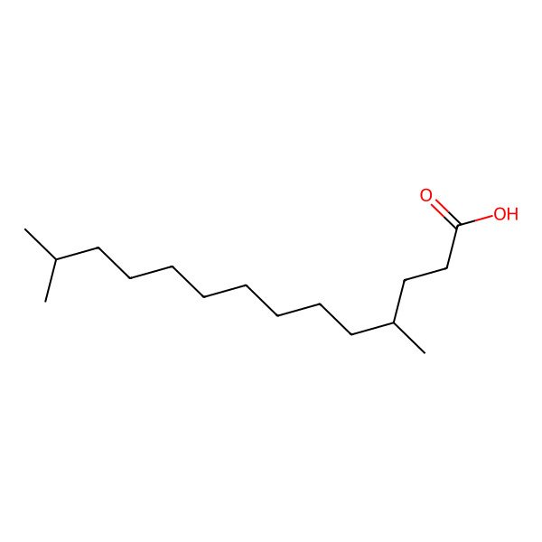 2D Structure of (4S)-4,13-dimethyltetradecanoic acid