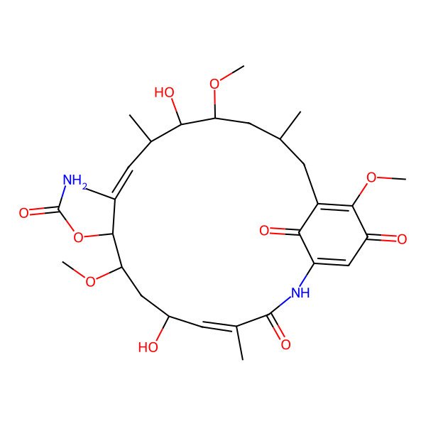 2D Structure of (4S)-4,5-dihydro-4-hydroxygeldanamycin