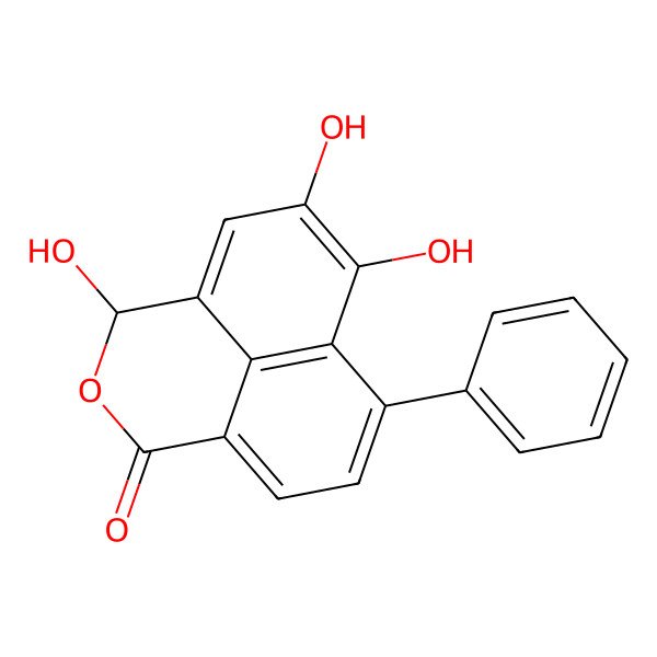 2D Structure of (4S)-4,7,8-trihydroxy-10-phenyl-3-oxatricyclo[7.3.1.05,13]trideca-1(13),5,7,9,11-pentaen-2-one