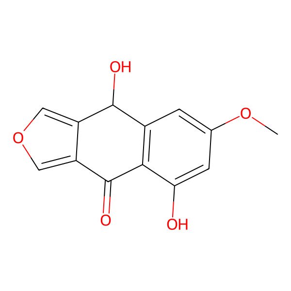 2D Structure of (4S)-4,8-dihydroxy-6-methoxy-4H-benzo[f][2]benzofuran-9-one