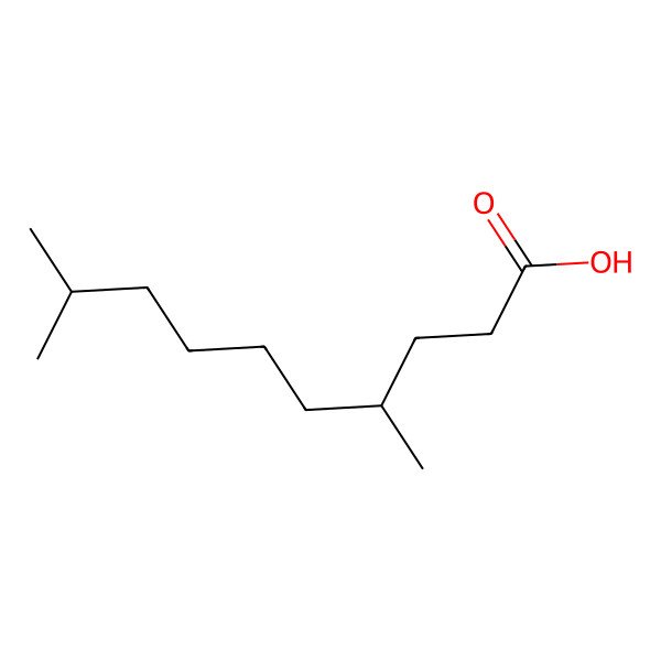 2D Structure of (4S)-4,9-dimethyldecanoic acid