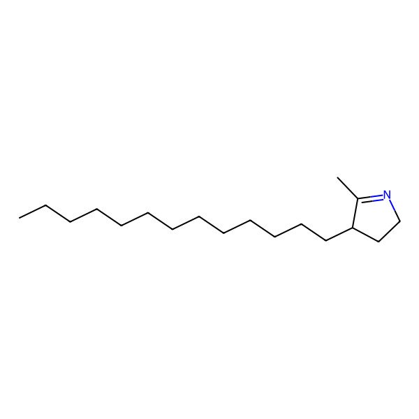 2D Structure of (4S)-5-methyl-4-tridecyl-3,4-dihydro-2H-pyrrole