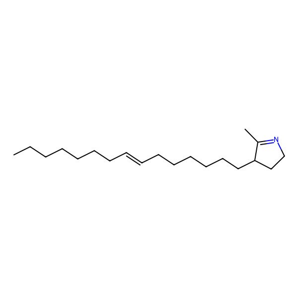 2D Structure of (4S)-5-methyl-4-[(Z)-pentadec-7-enyl]-3,4-dihydro-2H-pyrrole