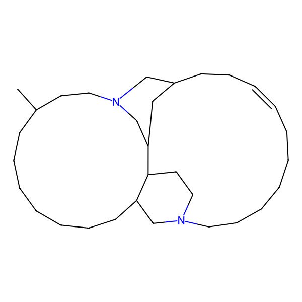 2D Structure of (4S,12S,13S,27S,29S)-4-methyl-1,16-diazatetracyclo[25.3.1.112,16.013,29]dotriacont-23-ene