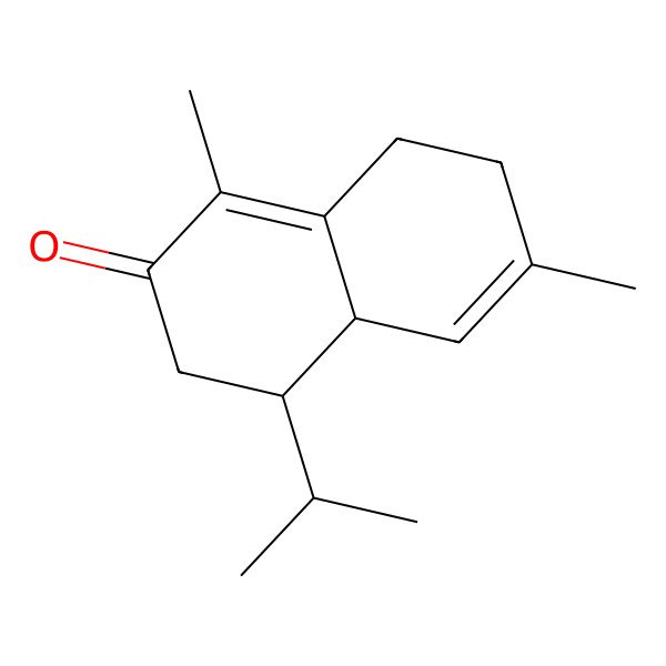 2D Structure of (4S,4aR)-1,6-dimethyl-4-propan-2-yl-4,4a,7,8-tetrahydro-3H-naphthalen-2-one