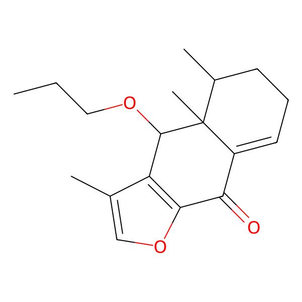 2D Structure of (4S,4aR,5S)-3,4a,5-trimethyl-4-propoxy-4,5,6,7-tetrahydrobenzo[f][1]benzofuran-9-one