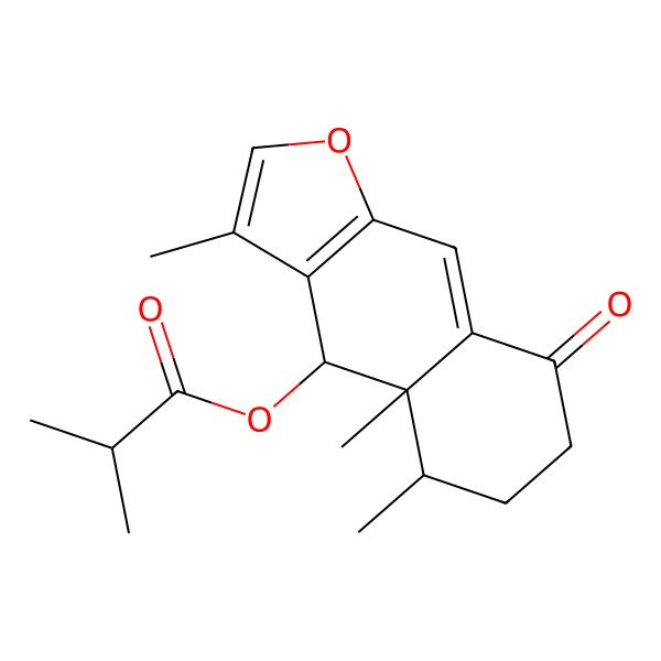 2D Structure of [(4S,4aR,5S)-3,4a,5-trimethyl-8-oxo-4,5,6,7-tetrahydrobenzo[f][1]benzofuran-4-yl] 2-methylpropanoate