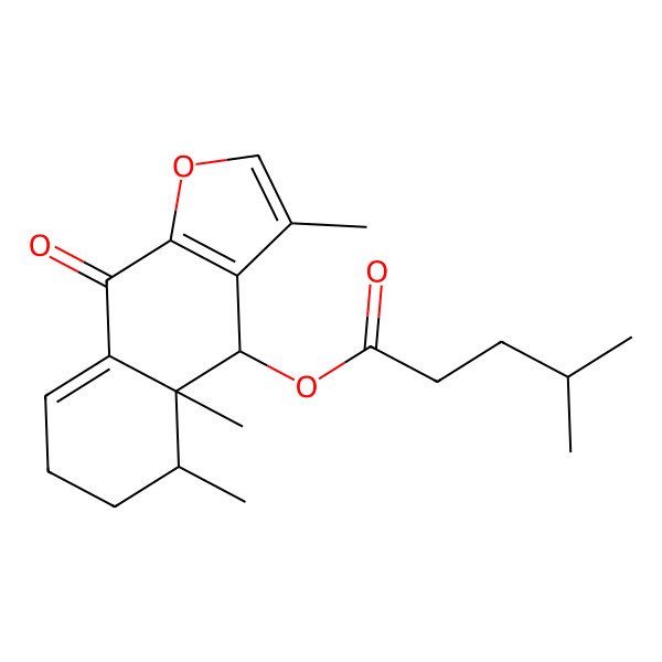 2D Structure of [(4S,4aR,5S)-3,4a,5-trimethyl-9-oxo-4,5,6,7-tetrahydrobenzo[f][1]benzofuran-4-yl] 4-methylpentanoate